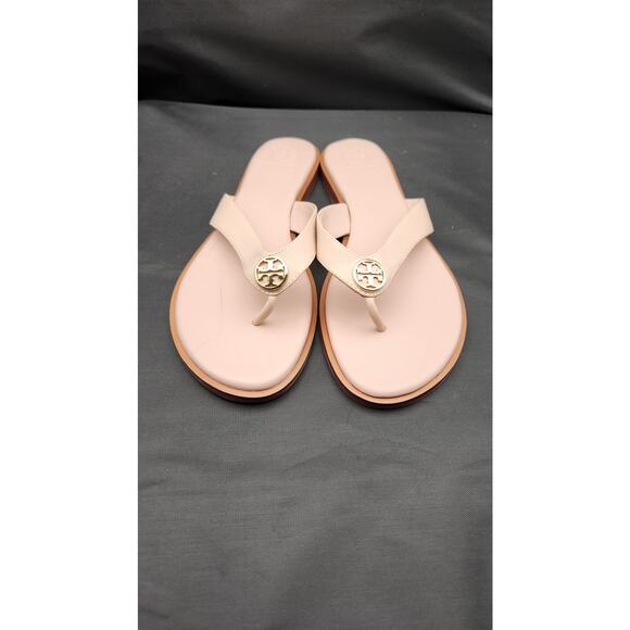 New Tory Burch Benton pink leather thong sandal Size  9 - Picture 2 of 12